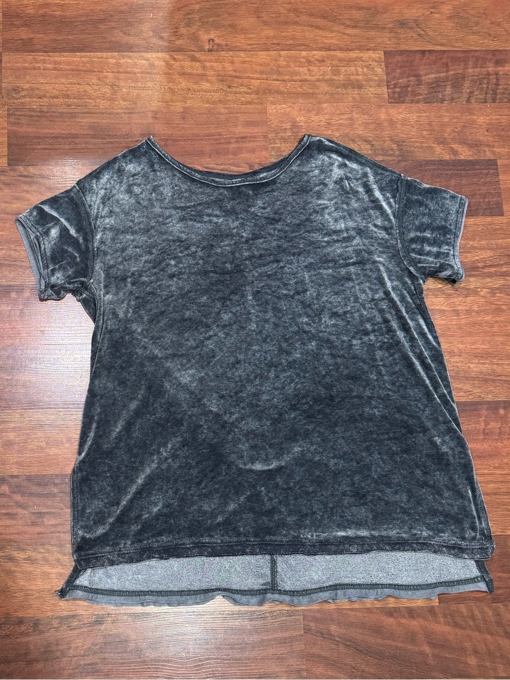 Green Tea - Grey Velour Short Sleeve Tee